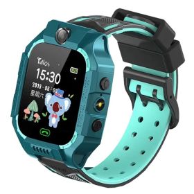 New Kids Smart Watch 2G GSM Card LBS Tracker SOS Camera Children Mobile Phone Voice Chat Smartwatches Math Game Flashlight - Green - NO BOX