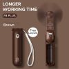 Portable Fan Mini Handheld Fan USB 4800mAh Recharge Hand Held Small Pocket Fan with Power Bank Flashlight Feature - Brown