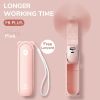 Portable Fan Mini Handheld Fan USB 4800mAh Recharge Hand Held Small Pocket Fan with Power Bank Flashlight Feature - pink