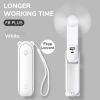 Portable Fan Mini Handheld Fan USB 4800mAh Recharge Hand Held Small Pocket Fan with Power Bank Flashlight Feature - White