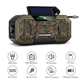 Solar Radio Hand Crank Emergency Flashlight Reading Light AM FM NOAA Phone Charger SOS Alarming Outdoor Survival Power Bank - China - DF-5803