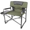 Folding Padded Adult Director Camping Chair - Green