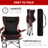 YSSOA Removable Footrest Reclining Camping Chair; 1-Pack; Black - as Pic