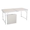 US Stock Home Use Aluminum Alloy Portable Folding Table White Outdoor Picnic Camping Dining Party Indoor RT - 120*60*70