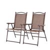 Camping Chairs; Gray and Black - Brown - Textile,Steel