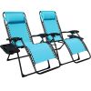 Zero Gravity Chair Patio Folding Lawn Lounge Chairs Outdoor Foldable Camp Reclining Lounge Chair with sidetable for Backyard Porch Swimming Poolside a