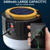 LED Solar Camping Light USB Rechargeable Bulb Outdoor Tent Lamp Portable Lantern Night Emergency Bulb Flashlight BBQ Hiking Tool - China - Basic