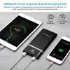 20800mAh Power Bank 76.96W External Battery Pack 3.1A Dual USB Charge Ports w/ LCD Display Flashlight Travel - Black