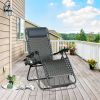 Outdoor Zero Gravity Folding Recliner Chair Patio Adjustable Lawn Lounge Chairs Wicker Lounge Camping Chair (1 Pack) - Foldable Recliner