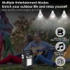 Portable Solar Power Station Rechargeable Backup Power Bank w/Flashlight 3 Lighting Bulbs For Camping Outage Garden Lamp - Black