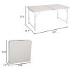 US Stock Home Use Aluminum Alloy Portable Folding Table White Outdoor Picnic Camping Dining Party Indoor RT - 120*60*70