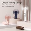 Portable Fan Mini Handheld Fan USB 4800mAh Recharge Hand Held Small Pocket Fan with Power Bank Flashlight Feature - White