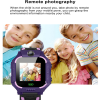 New Kids Smart Watch 2G GSM Card LBS Tracker SOS Camera Children Mobile Phone Voice Chat Smartwatches Math Game Flashlight - PURPLE - with gift BOX