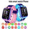 New Kids Smart Watch 2G GSM Card LBS Tracker SOS Camera Children Mobile Phone Voice Chat Smartwatches Math Game Flashlight - Green - with gift BOX