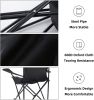 YSSOA Portable Folding Black Camping Chair; Large - as Pic