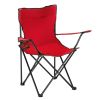 Smallsized Camping Folding Chair Heavy Duty Steel Frame Collapsible Padded Arm Chair with Cup Holder Quad Lumbar Back Chair Portable for Outdoor/Indoo