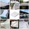 Heavy Duty Tarp Waterproof Poly Canopy Tent Shelter 23 Mil Tarp Outdoor Cover White 10'x20' - white 20'x20' - PolyethylenePE