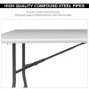 6' Folding Table Portable Plastic Indoor Outdoor Picnic Party Dining Camp Tables - White - Powder Coated steel Frame & HDPE Table Top