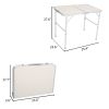 US Stock Home Use Aluminum Alloy Portable Folding Table White Outdoor Picnic Camping Dining Party Indoor RT - 90x60x70cm