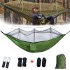 Sleeping hammock Outdoor Parachute Camping Hanging Sleeping Bed Swing Portable Double Chair wholesale - Upgrade army green - China