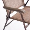 Camping Chairs; Gray and Black - Brown - Textile,Steel