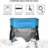 Free shipping Extended-weighted steel frame 350 lb folding chair, 600D PVC powder coated portable camping chair11.13 lb net, with cup holder and liner