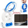 Desk Cooling Fan w/180Â¬âˆžAdjustable LED Lamp Baby Stroller Fan Emergency Flashlight Torch - Blue