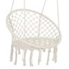 Hammock Chair Macrame Swing Max 330 Lbs Hanging Cotton Rope Hammock Swing Chair for Indoor and Outdoor - Beige