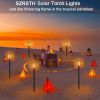 Solar Torch; 48" Tall; Large Solar Torch With Flickering Flame Outdoor Garden Indoor Decoration - 4 Pack - Large (4-pack) - Metal