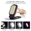 Powerful COB Work Light Rechargeable LED Flashlight Adjustable Waterproof Camping Lantern Magnet Design with Power Display - Type A-Big