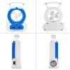 Desk Cooling Fan w/180Â¬âˆžAdjustable LED Lamp Baby Stroller Fan Emergency Flashlight Torch - Blue