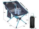 Compact Folding Camping Chair Lightweight Portable Outdoor Chairs with 2 Side Pockets for Backpacking and Camping 2 Pack - Blue - Oxford cloth, steel