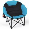 Camping Chair; Blue - Blue - Metal, Steel