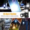 Solar LED Camping Light Portable Camping Lamp USB Rechargeable Flashlight Emergency Tent Lamp Torch Waterproof Lighting Outdoor - CN - Only battery