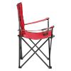 Smallsized Camping Folding Chair Heavy Duty Steel Frame Collapsible Padded Arm Chair with Cup Holder Quad Lumbar Back Chair Portable for Outdoor/Indoo