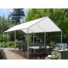 Heavy Duty Tarp Waterproof Poly Canopy Tent Shelter 23 Mil Tarp Outdoor Cover White 10'x20' - white 10'x20' - PolyethylenePE