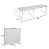 US Stock Home Use Aluminum Alloy Portable Folding Table White Outdoor Picnic Camping Dining Party Indoor RT - 180x60x70cm