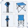 Oxford Cloth Steel Camping Folding Table and Chair Set XH - Blue