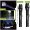 2Packs Tactical Military LED Flashlight 50000LM Zoomable Rechargeable Flashlight Torch w/ 5Modes SOS Night Light  - Black