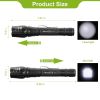 2Packs Tactical Military LED Flashlight 50000LM Zoomable Rechargeable Flashlight Torch w/ 5Modes SOS Night Light  - Black