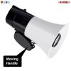 5Core Megaphone Handheld with LED lights Bullhorn Cheer Loudspeaker Bull Horn Speaker Megaphono Siren Torch Flashlight Sling Strap Portable 148 LED -