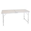 US Stock Home Use Aluminum Alloy Portable Folding Table White Outdoor Picnic Camping Dining Party Indoor RT - 120*60*70