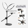 Monopod Mount Bracket with LED Ring Flash Light Lamp Tabletop Stand Tripods with Mobile Phone Holder Overhead shot For Nail art - China - Dual phone h