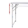 Free shipping Collapsible camping table height adjustable aluminum 120 x 60 cm -  120 x 60 cm