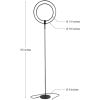 Modern 20W LED Torch Touch Dimmable Floor Lamp; Black - black - Metal