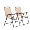 Camping Chairs; Gray and Black - Beige & Tan - Textile,Steel