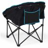 Camping Chair; Blue - Blue - Metal, Steel