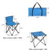 Oxford Cloth Steel Camping Folding Table and Chair Set XH - Blue