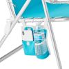 2-Pack Mainstays Reclining Bungee Beach Chair; Teal - Teal - Aluminum; Steel; Polyester