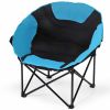 Camping Chair; Blue - Blue - Metal, Steel